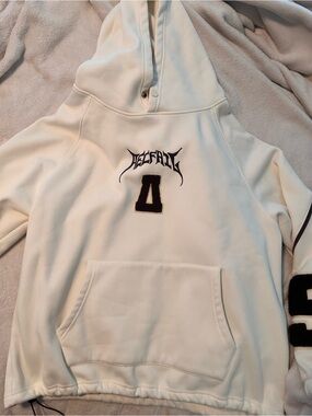 Aelfric Eden Beige Hoodie with Brown Lettering Hoodie Medium